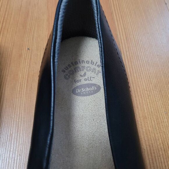 Dr Scholls 10W wexley black flats sustainable comfort minimalist neutral classic - Picture 3 of 11